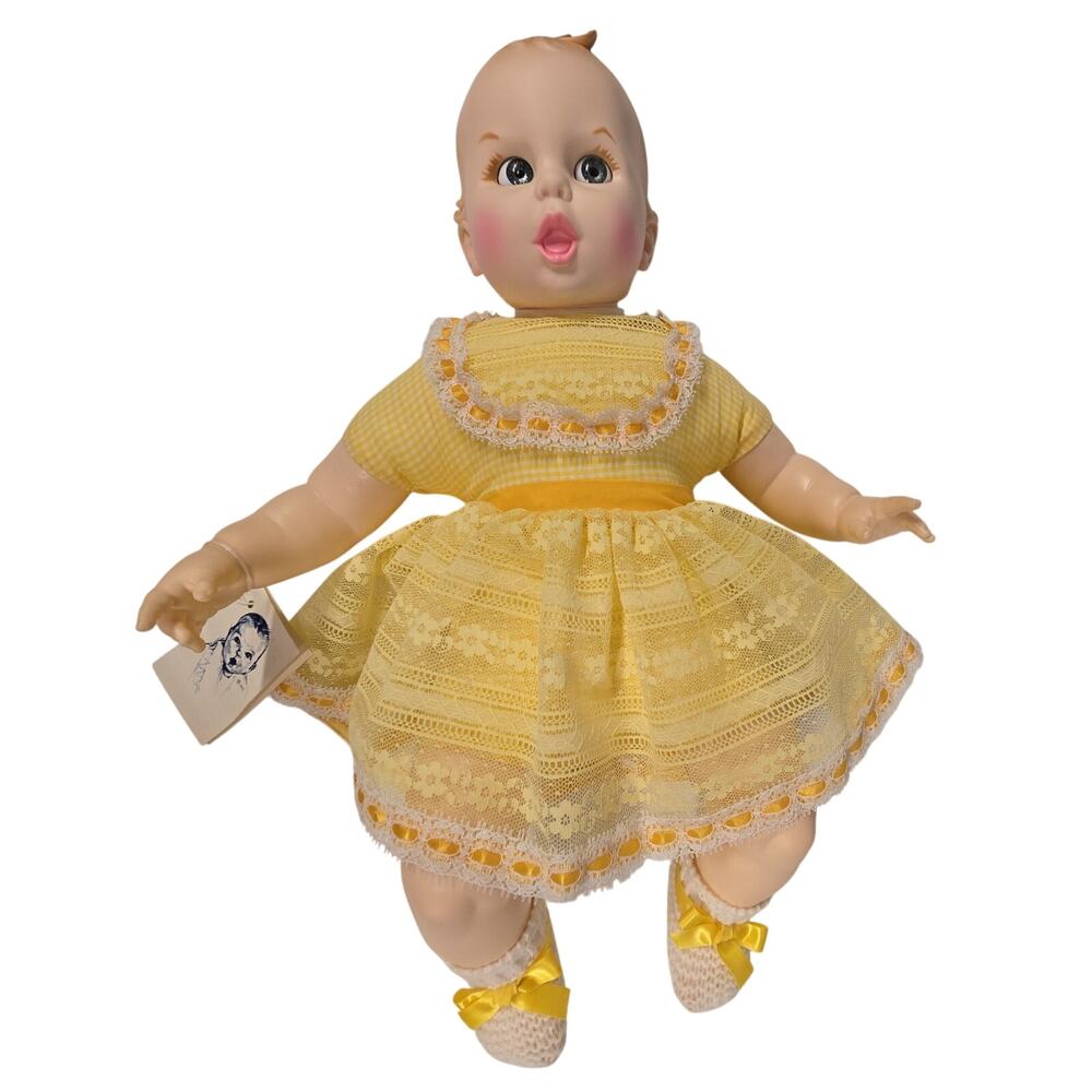 Gerber Baby Doll Vintage 1979 Atlanta Novelty Yellow Moving Flirty Eyes 17 Inch